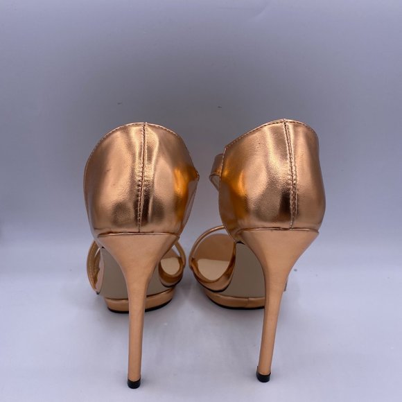 FSJ Shoes Fsj Rose Gold Shoes Open Toe Stiletto Heels Sandal Poshmark